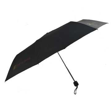 Hot Sale Aluminium Eixo Estrutura à prova de vento 3Folding Umbrella com logotipo
